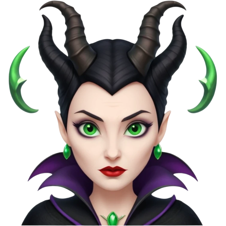 Maleficent villain with horns emoji