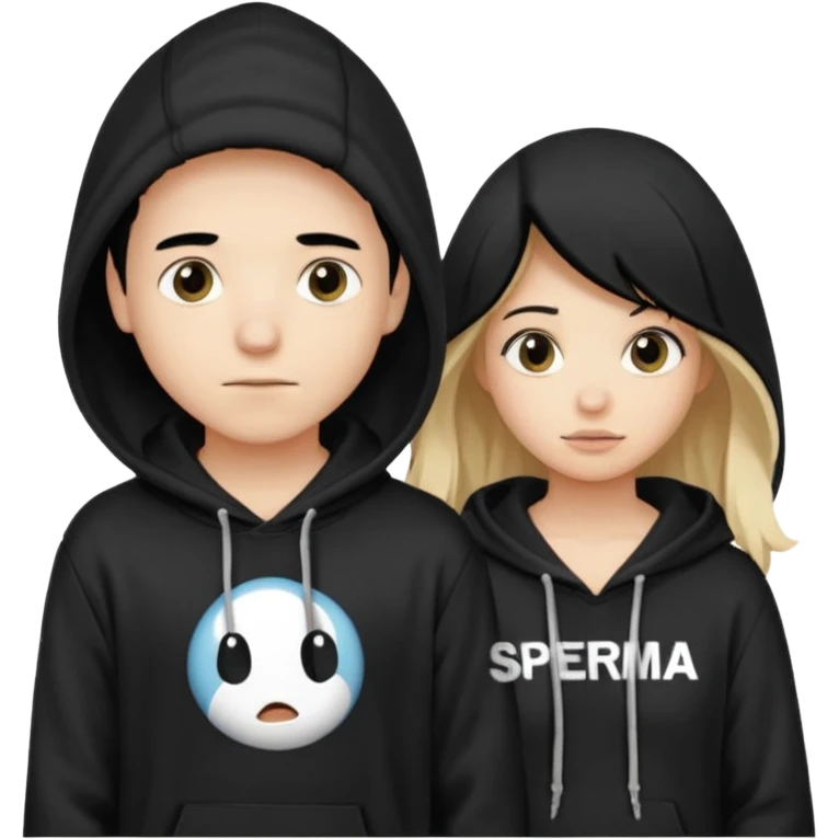 chce by to byla taka emotka 🙍‍♂️
chlopaka z czarnymi losami i czarna bluza z biaty.m
napisem "sperma" na srdoku i zeby za nim stala taka ladna blondynka z wlosami do klatki piersiowej ciagnaca za sznurek od
kaptura od bluzy tej pierwszej osobyl emoji