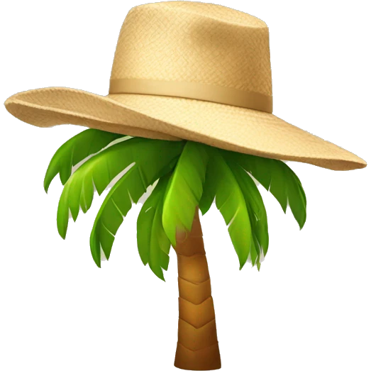 Palm tree with a hat on emoji