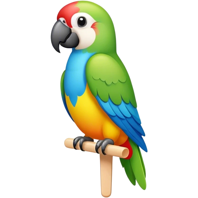 Ice pop with parrot design emoji
