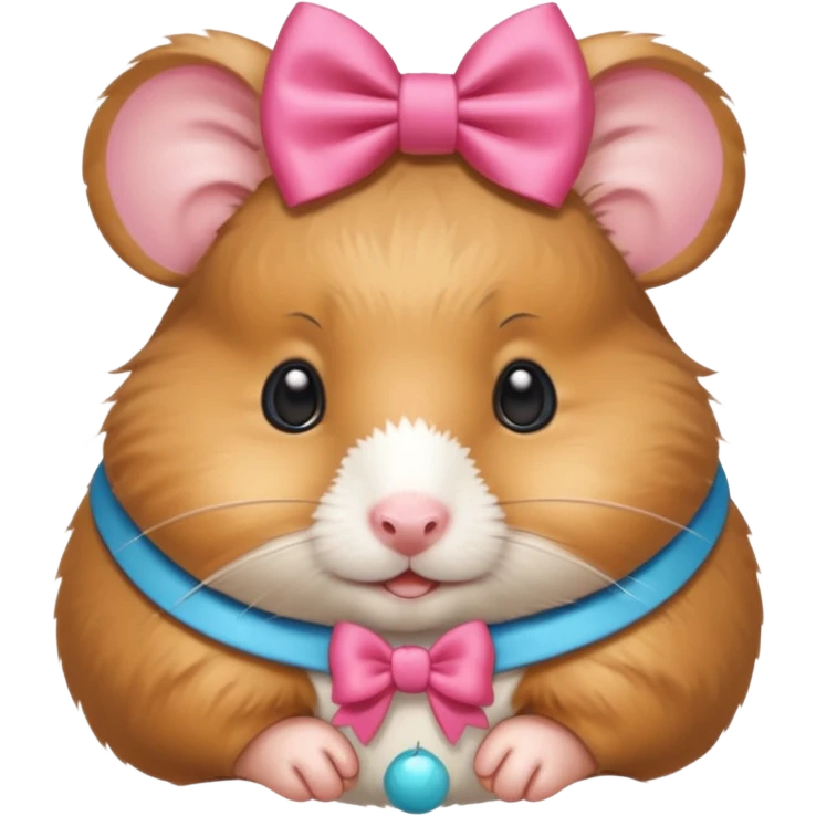 Хомяк с бантиком на голове emoji