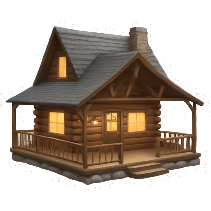 cozy cabin with porch emoji