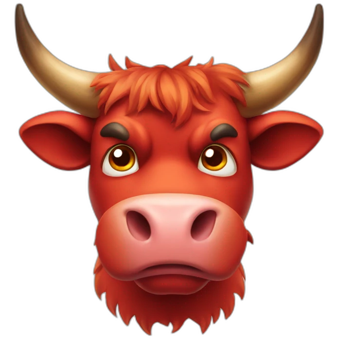 angry red cow gamer emoji