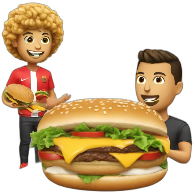 Ronaldo qui mange un burger emoji