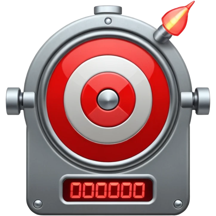 Moving target board with blinking light emoji