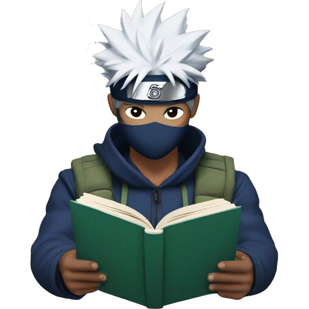 Kakashi reading book emoji