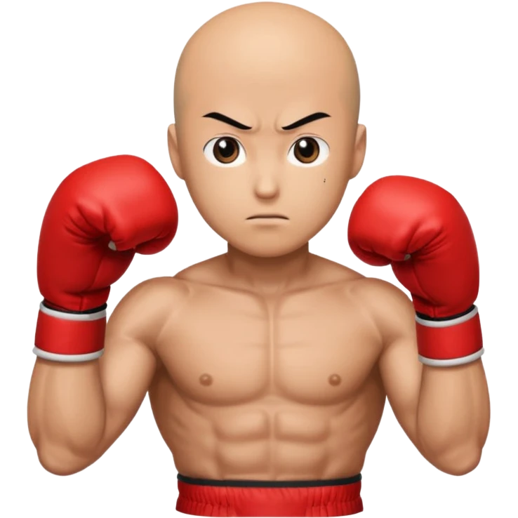 Saitama red hand punch with boxing glove emoji