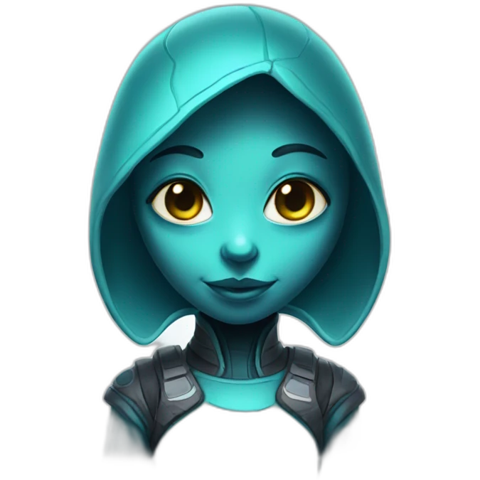 Cute girl alien emoji