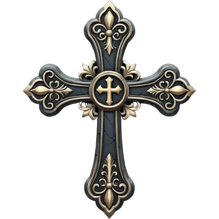 Dark Fantasy dark gothic cross emoji