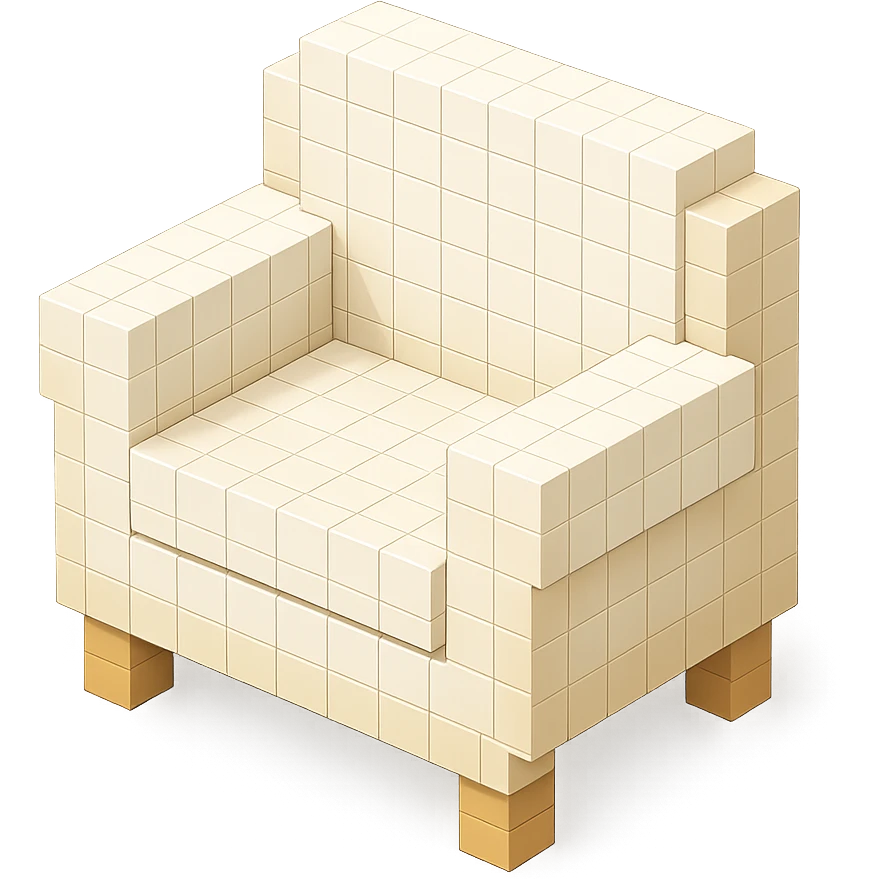 white cozy chair emoji