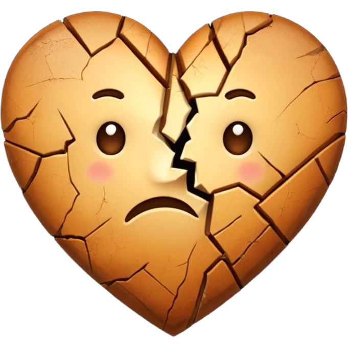 Brown broken heart emoji