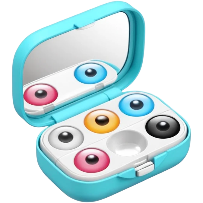 contact lenses travel mini case emoji
