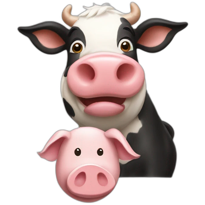 cow and pig emoji