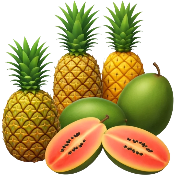 Full Tropical exotic fruits together emoji