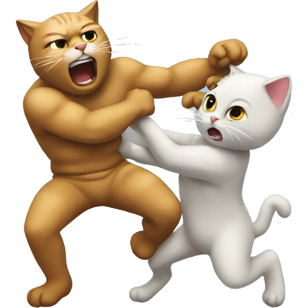 Cat fight  emoji