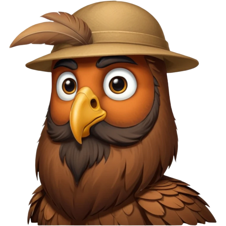 long bearded bird mALE emoji