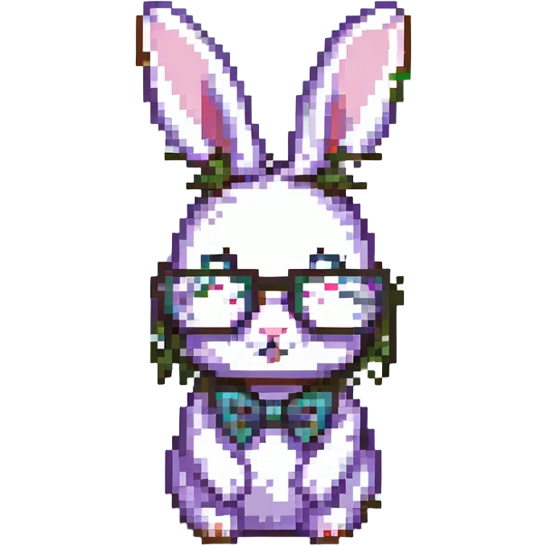bunny with glasses emoji
