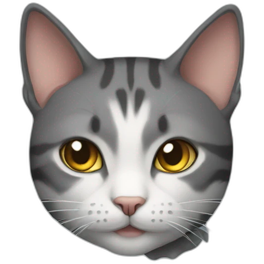 Cat with a super poxer emoji