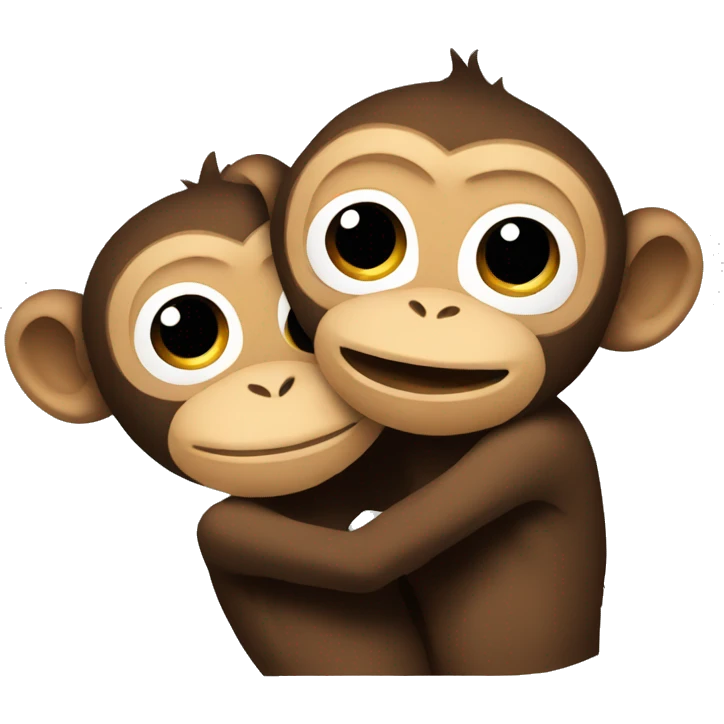 A monkey hugging another monkey  emoji
