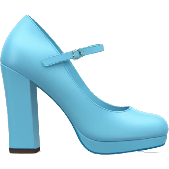 Baby blue chunky heel emoji