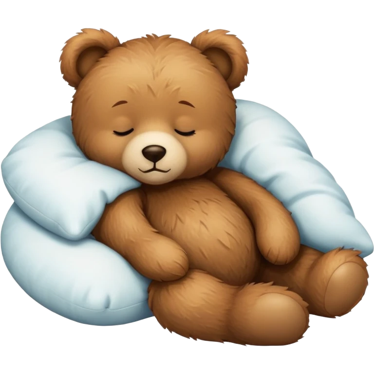Sleeping teddy bear emoji