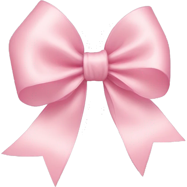light pink ribbon bow emoji