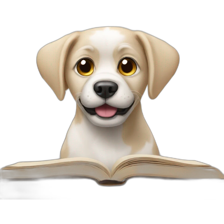 Dog read the book emoji