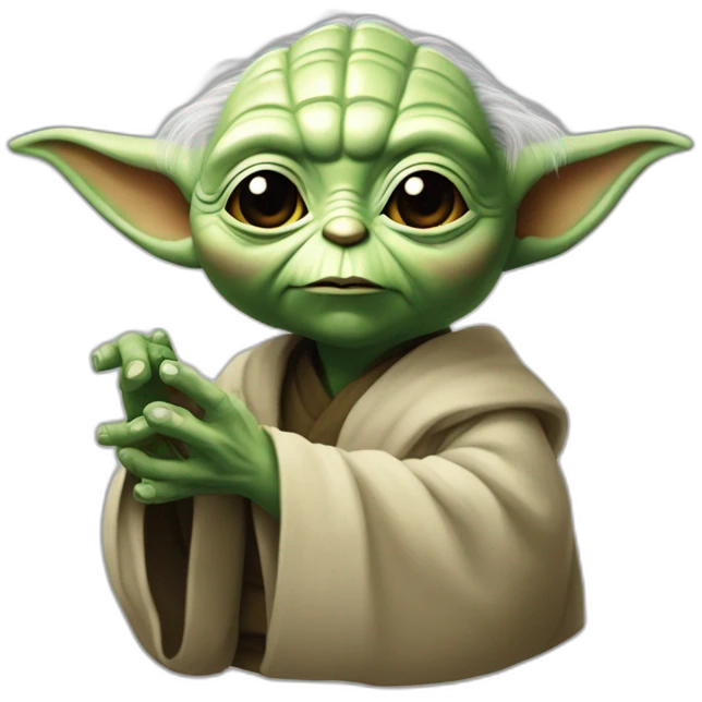 Yoda tenant un cœur dans les mains emoji