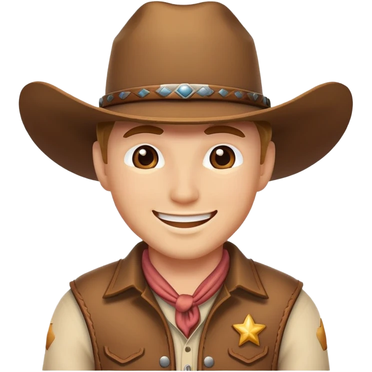 cowboy emoji, whos blushing and smiling emoji