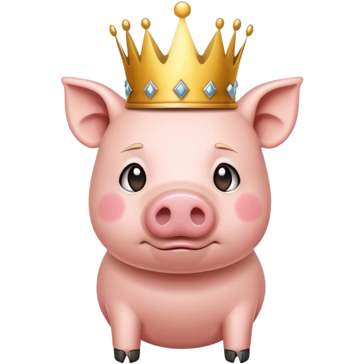 cartoon pig with crown/ technoblade but ded emoji