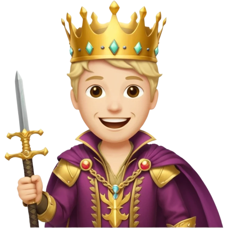 🤣+🗡️👑🧥 emoji