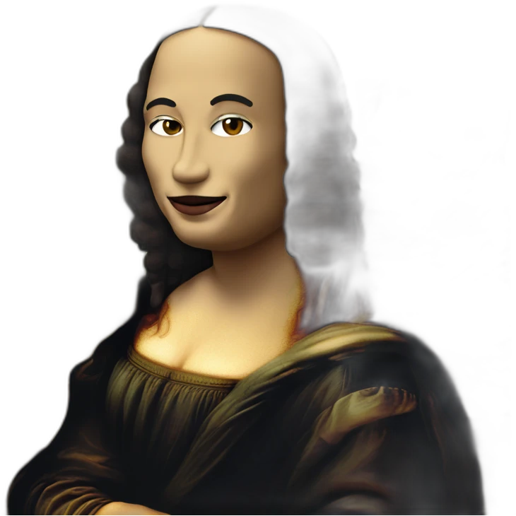 Mona Lisa with cigarette emoji
