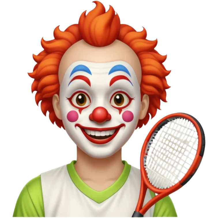 tennis player clown emoji