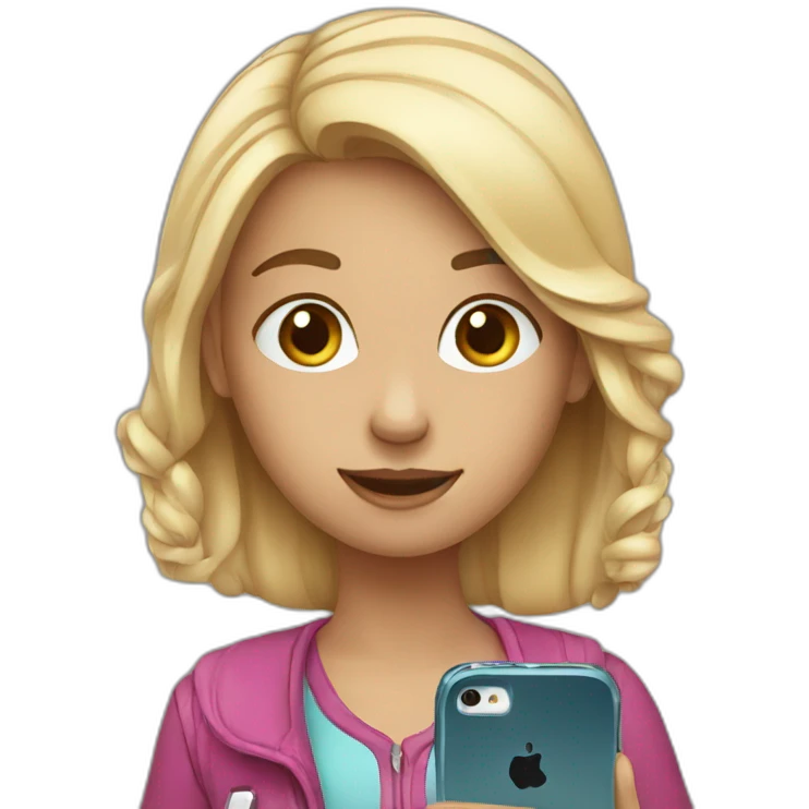 girl with cellphone in hand emoji