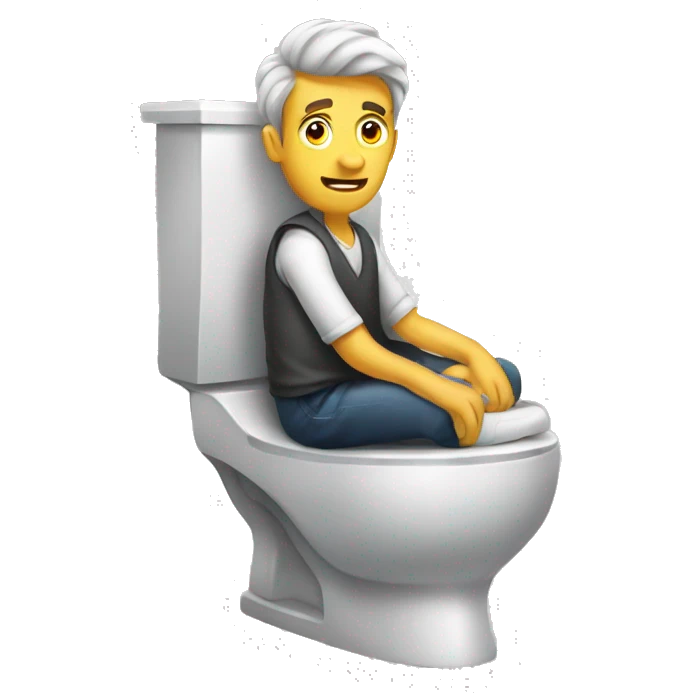 man on toilet emoji