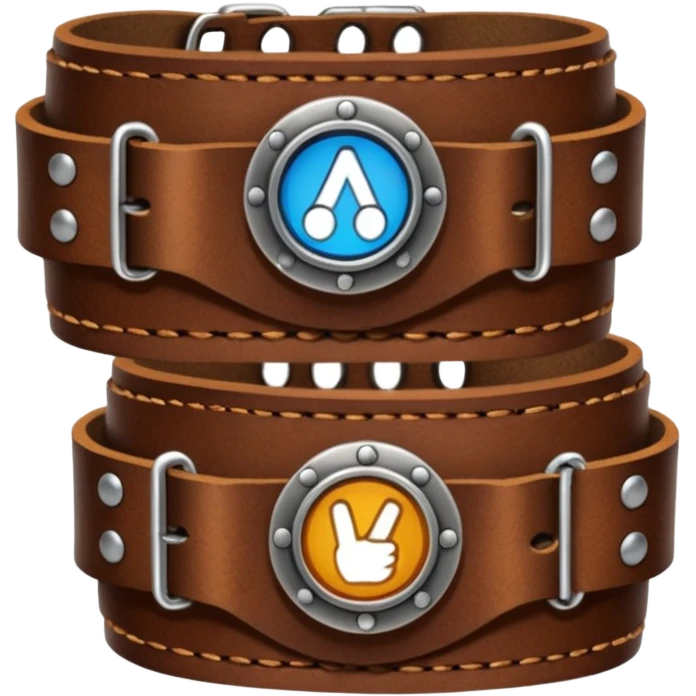 Leather wrist cuffs emoji