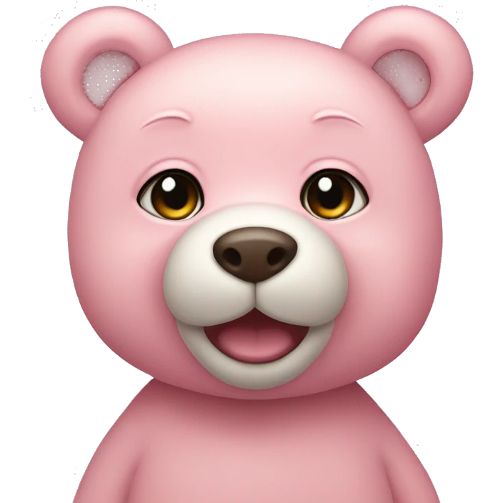 pastel pink teddy bear emoji