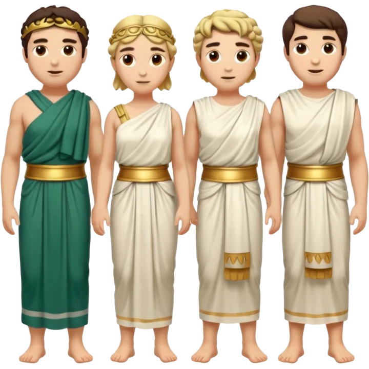 group of ancient greek men and women emoji
