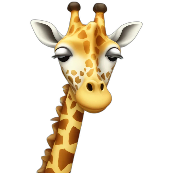 Sneezing giraffe emoji