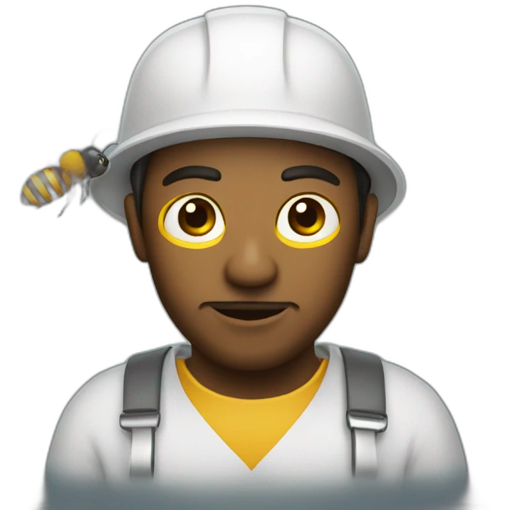programmer not shower stinking with bees emoji