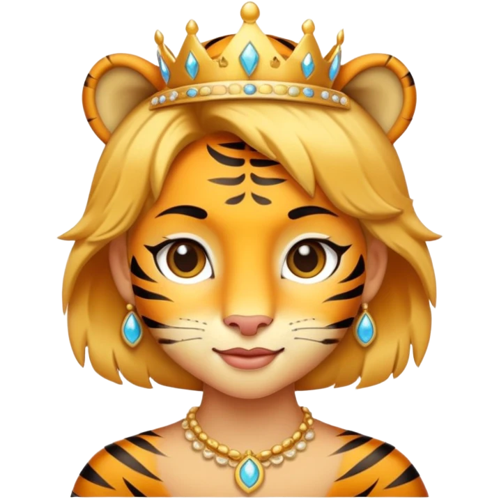 tiger human princess emoji