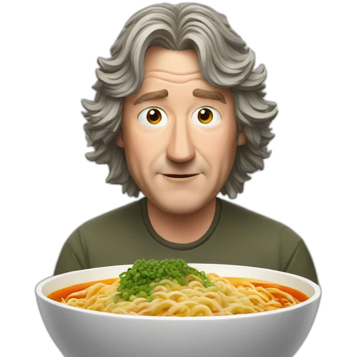 James May eat ramen emoji