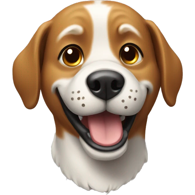 friendly dog smile emoji