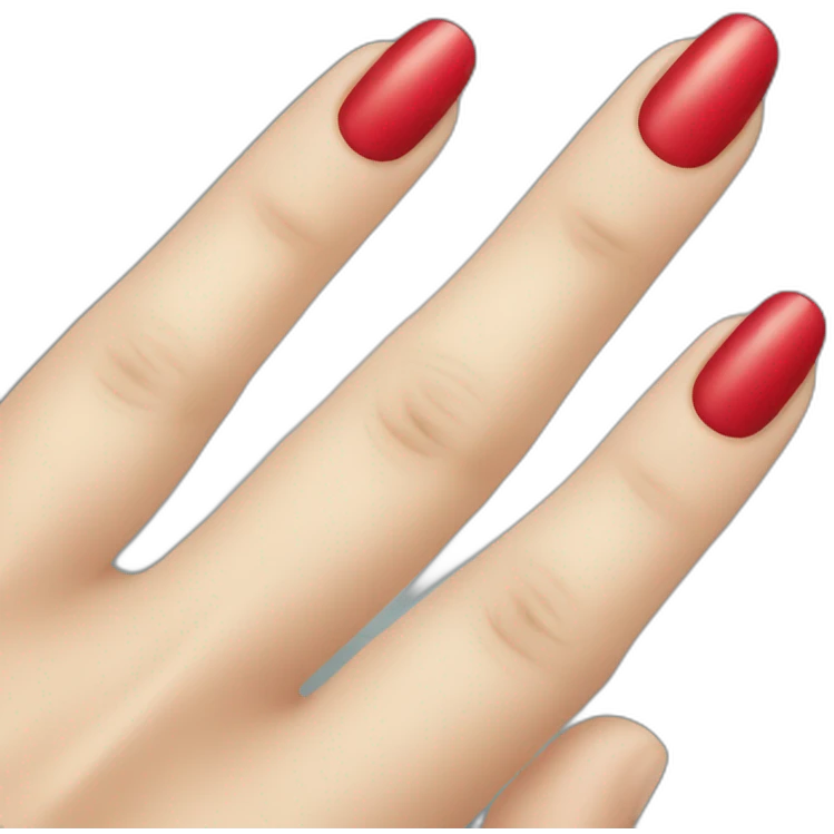 hand red nails holding a cigarette emoji