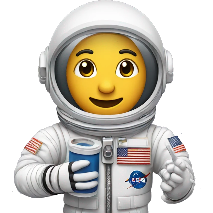 astronaut holding glue stick emoji