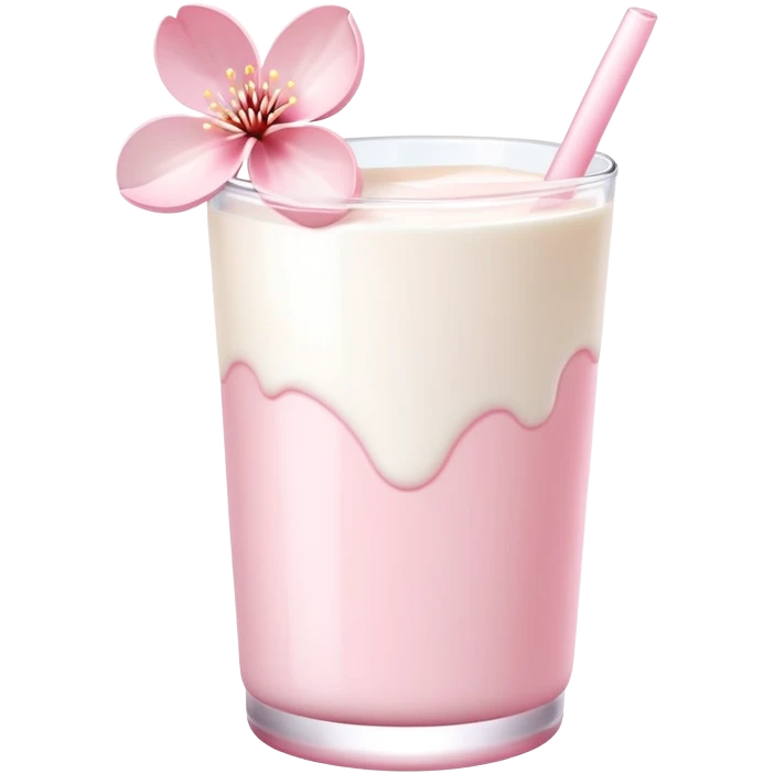 Cute Pastel pink Cherry Blossom Sakura Milk emoji