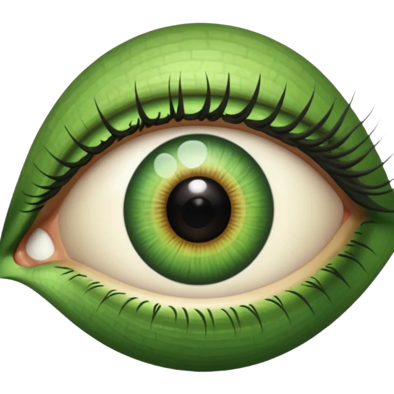 eye with green iris emoji