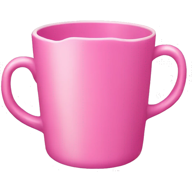 Pink cup with handle on side emoji