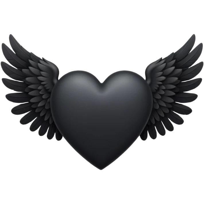 black heart with wings emoji