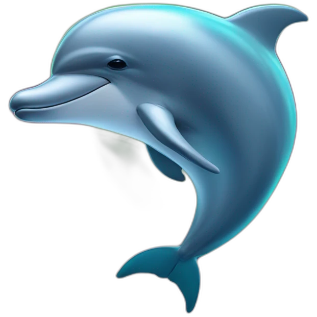 dolphin with aurora borealis emoji